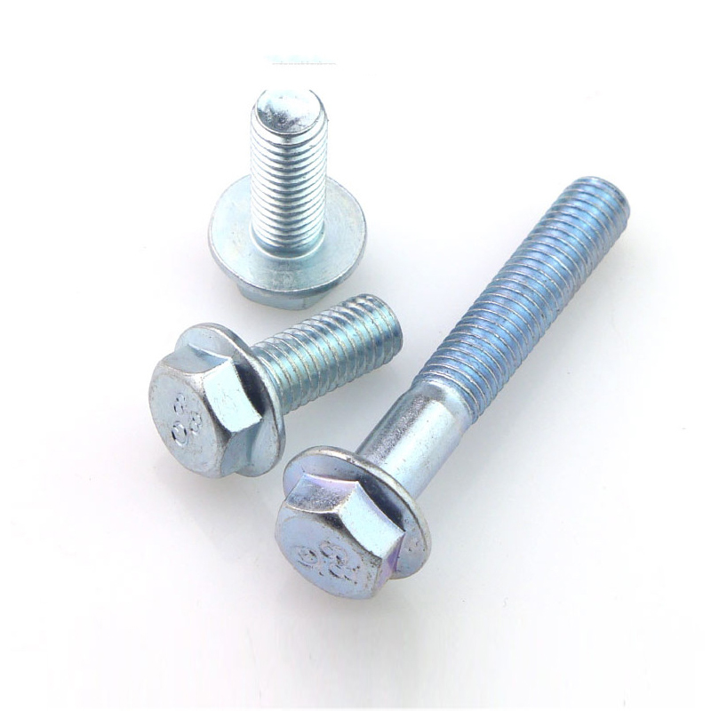 Flange Bolt White Zinc Plated 4