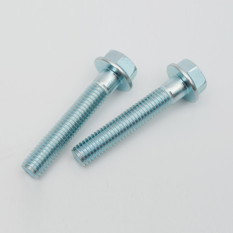 Flange Bolt White Zinc Plated 6