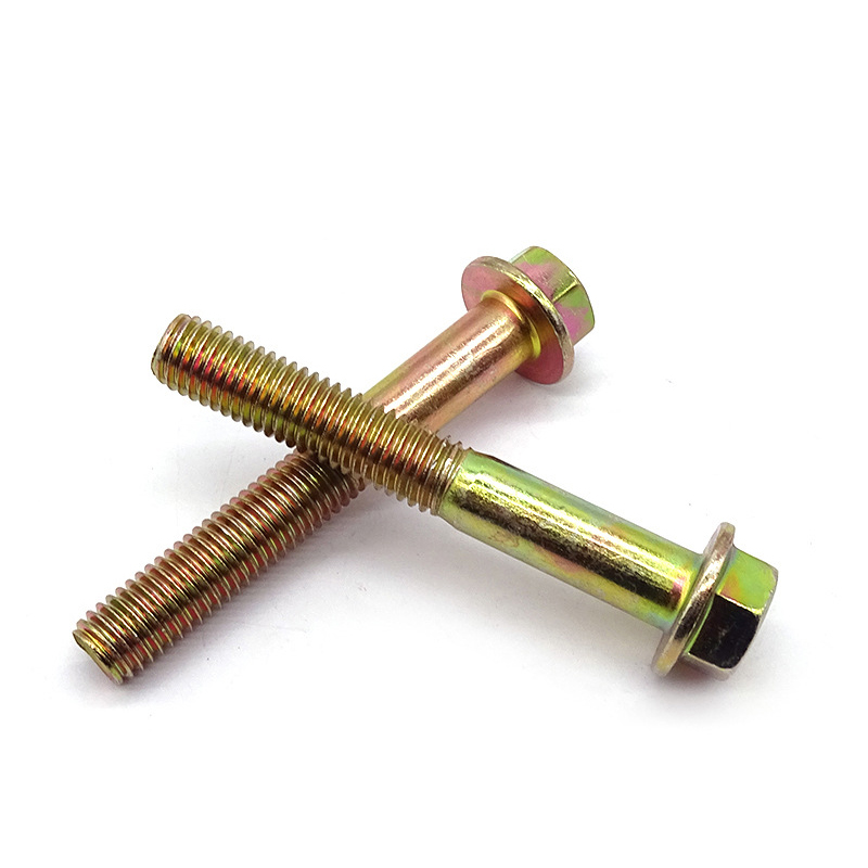 Flange Bolt Yellow Zinc Plated Color surface din6921