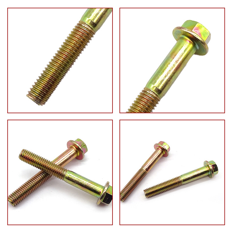 Flange Bolt Yellow Zinc Plated 8