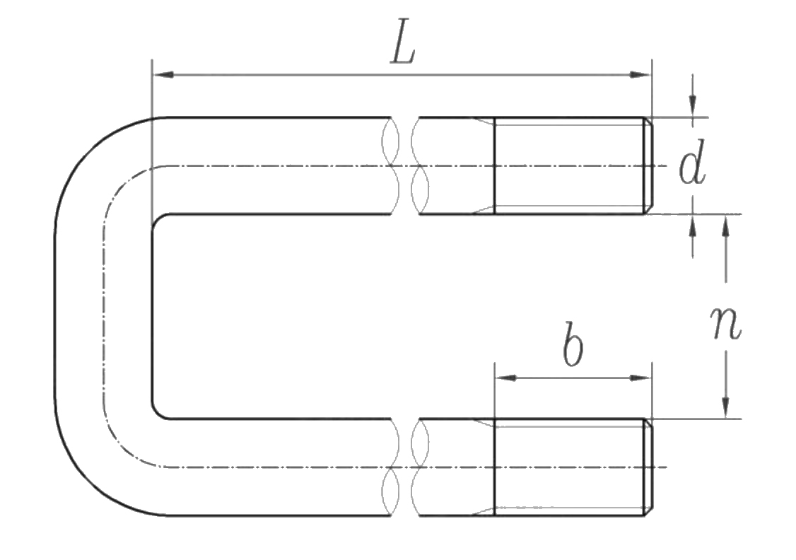 U Bolt Square shape drawings