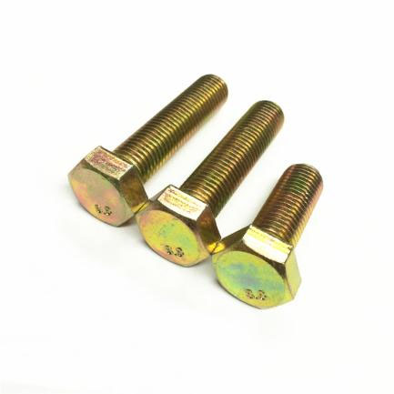 Yellow Zinc Plated Hex Bolt